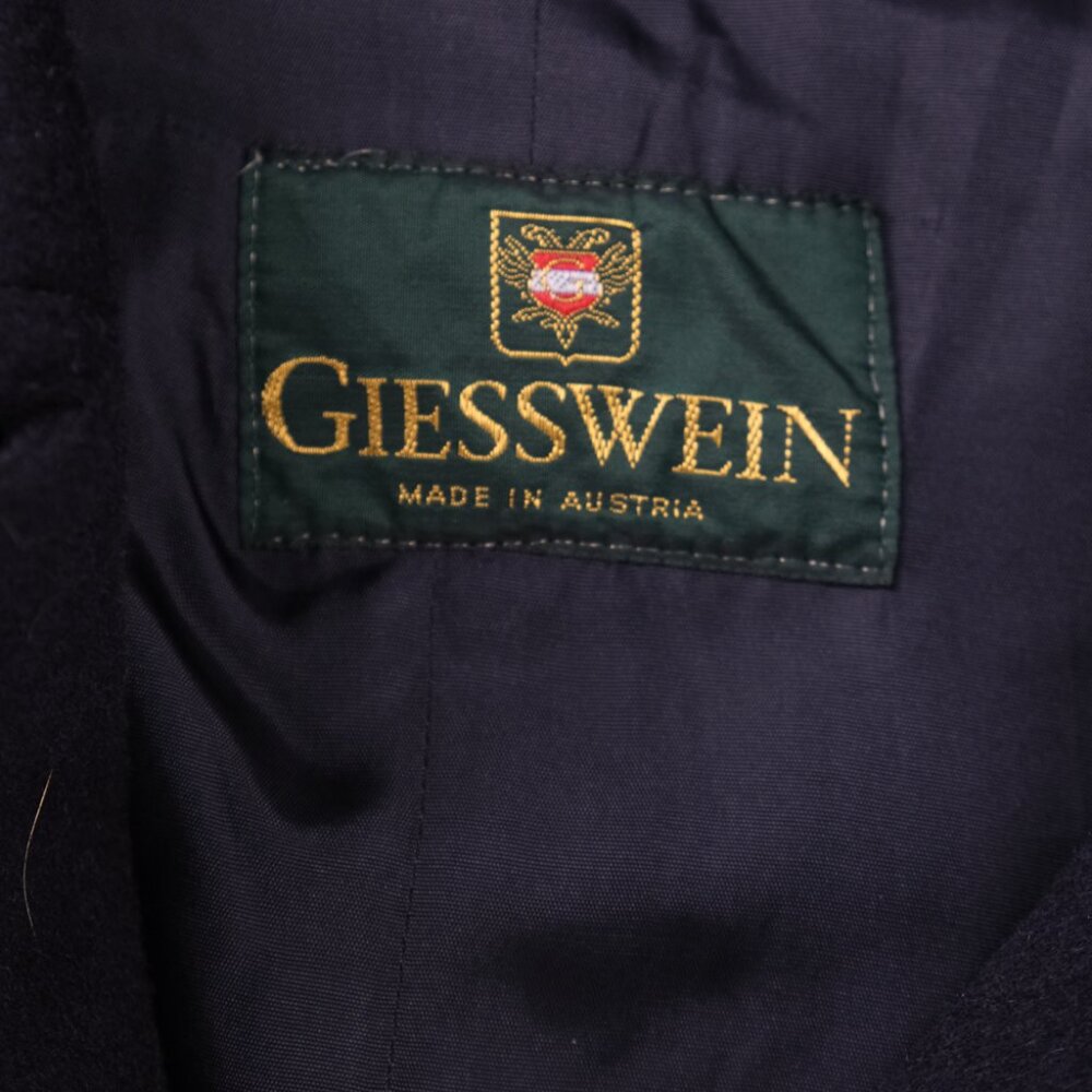 Giesswein Austria Wool Blend Long Coat Black Warm Winter Mens Sz 46R  5 Button - Picture 4 of 13